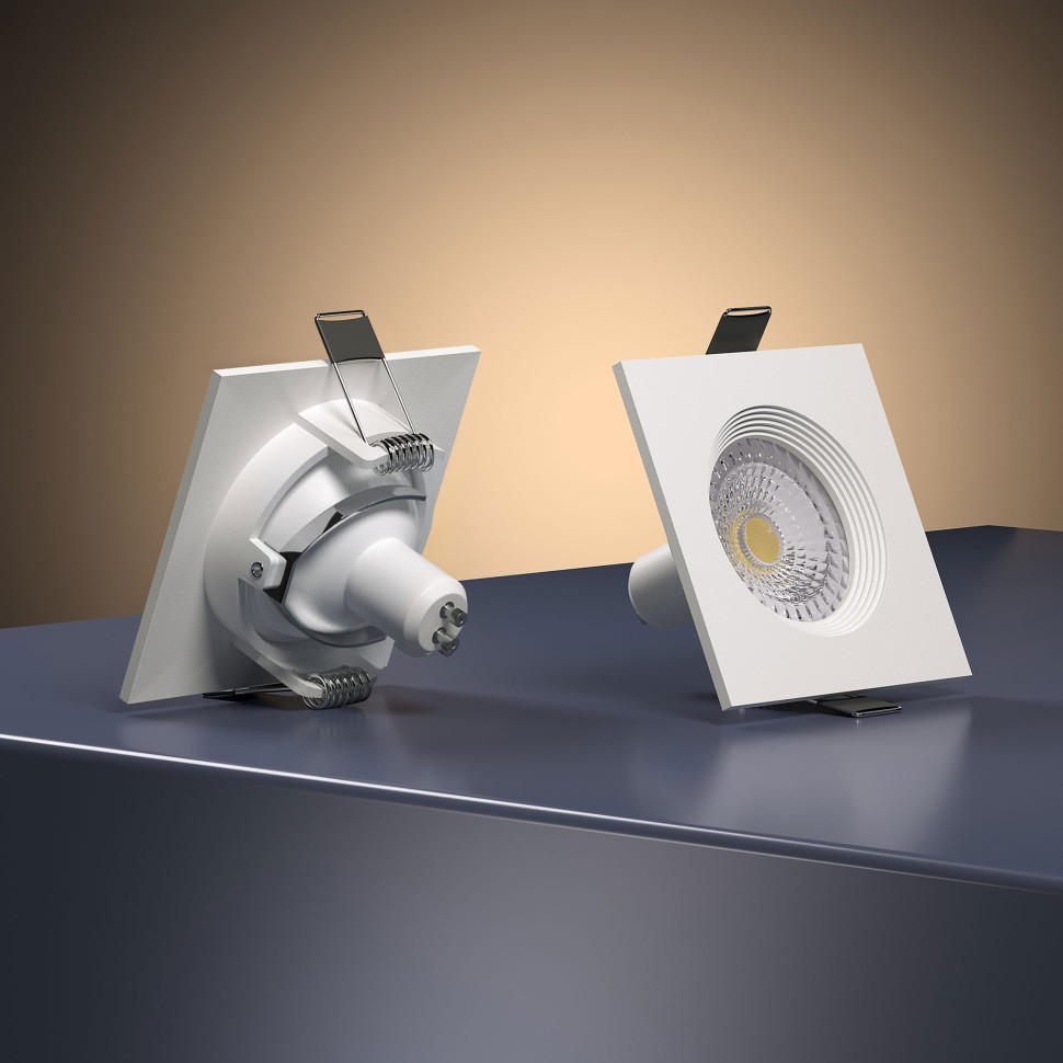 Светильник встраиваемый City GU10 черный 25055/01