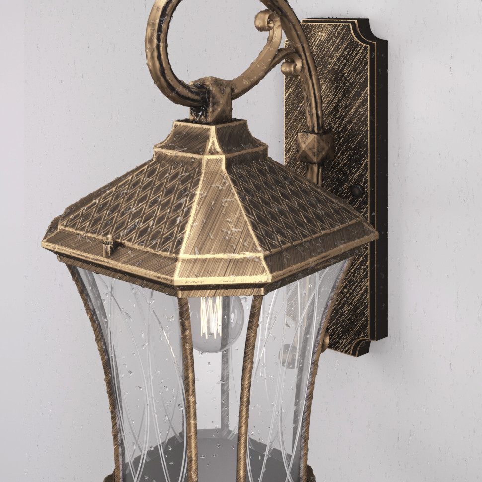 Уличный настенный светильник Virgo D черное золото IP44 GLXT-1450D черное золото