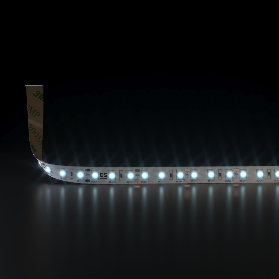 Комплект светодиодной ленты 12 В 9,6 Вт/м 120 Led/м 2835 IP20, холодный белый 6500К, 5 м Набор светодиодной ленты 12V 9,6W 120Led 2835 IP20 холодный белый, 5м