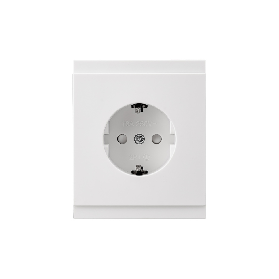 KRANZ SETE Розетка 1-ая с заземлением и шторками 16А, жемчуг KR-79-0701-1