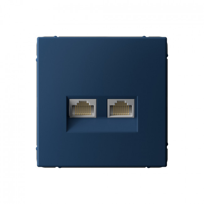 Розетка двойная Schneider Art Gallery RJ-45 кат. 5е, Аквамарин GAL001185