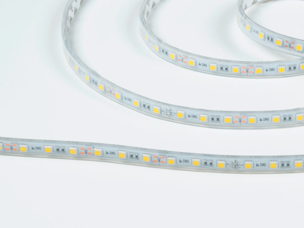  SWG Standard Светодиодная лента 5050, 60 LED/м, 14,4 Вт/м, 12В , IP66, Цвет: Нейтральный белый, SWG560-12-14.4-NW-66-M