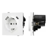 Розетка Schuko 250V 16A с USB-портом для зарядки Type A + Type C, с защитными шторками, 3,1А, 20W, IP-20, NEO 