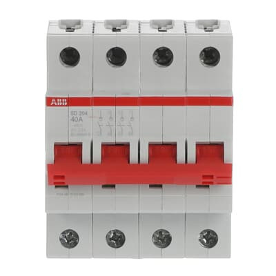 Рубильник ABB SD204/40 AC/DC 4P 40A 25кА 2CDD284101R0040