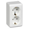 Розетка 2К+З со шторками 16А 250B Белая Systeme Electric Этюд PA16-008B