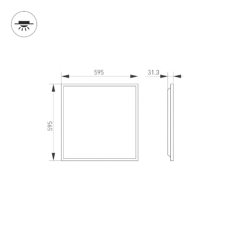 Панель светодиодная Arlight DL-TITAN-S600x600-40W Warm3000 038428(1)