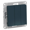 Выключатель трехклавишный Schneider Electric Atlas Design изумруд ATN000831