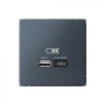 Зарядное устройство USB тип-A + тип-C 45Вт высокоскор.заряд. QC, PD, механизм, Schneider Electric Art Gallery Грифель GAL000729