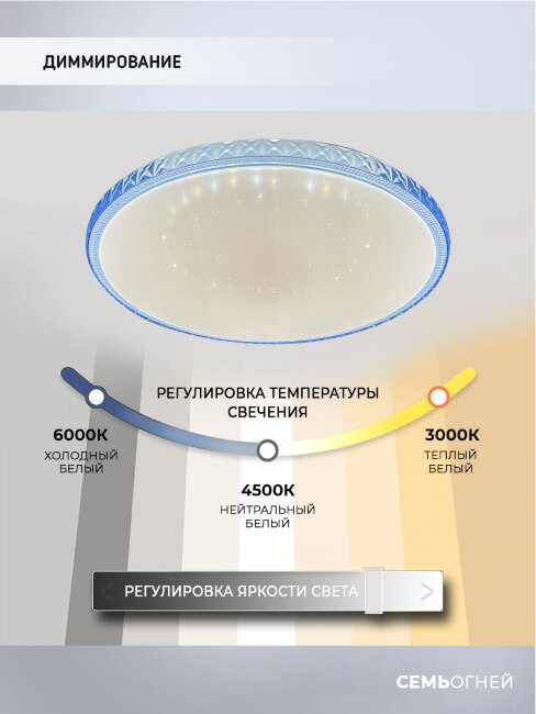 Потолочный светильник Seven Fires Эйри 48013.45.72.77BL
