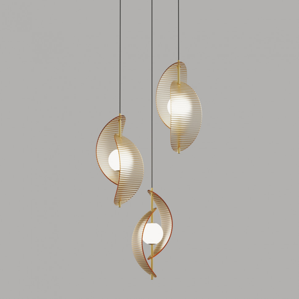 Подвесной светильник Delight Collection MD24030035-3A brass/amber