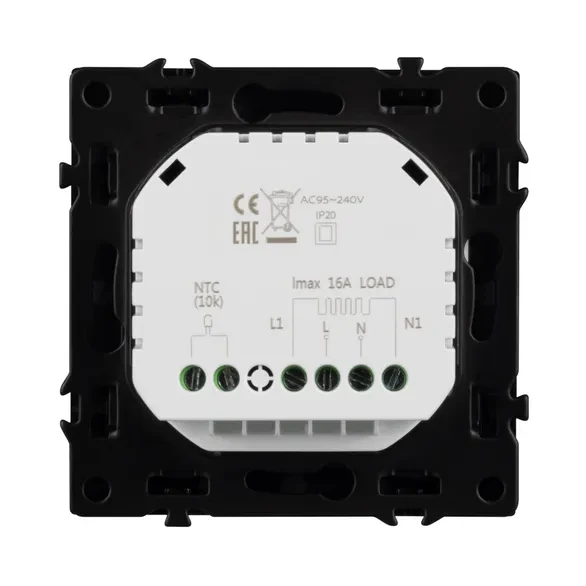 Терморегулятор Wi-Fi с датчиком, цвет черный, IP-20, NEO_PLUS 