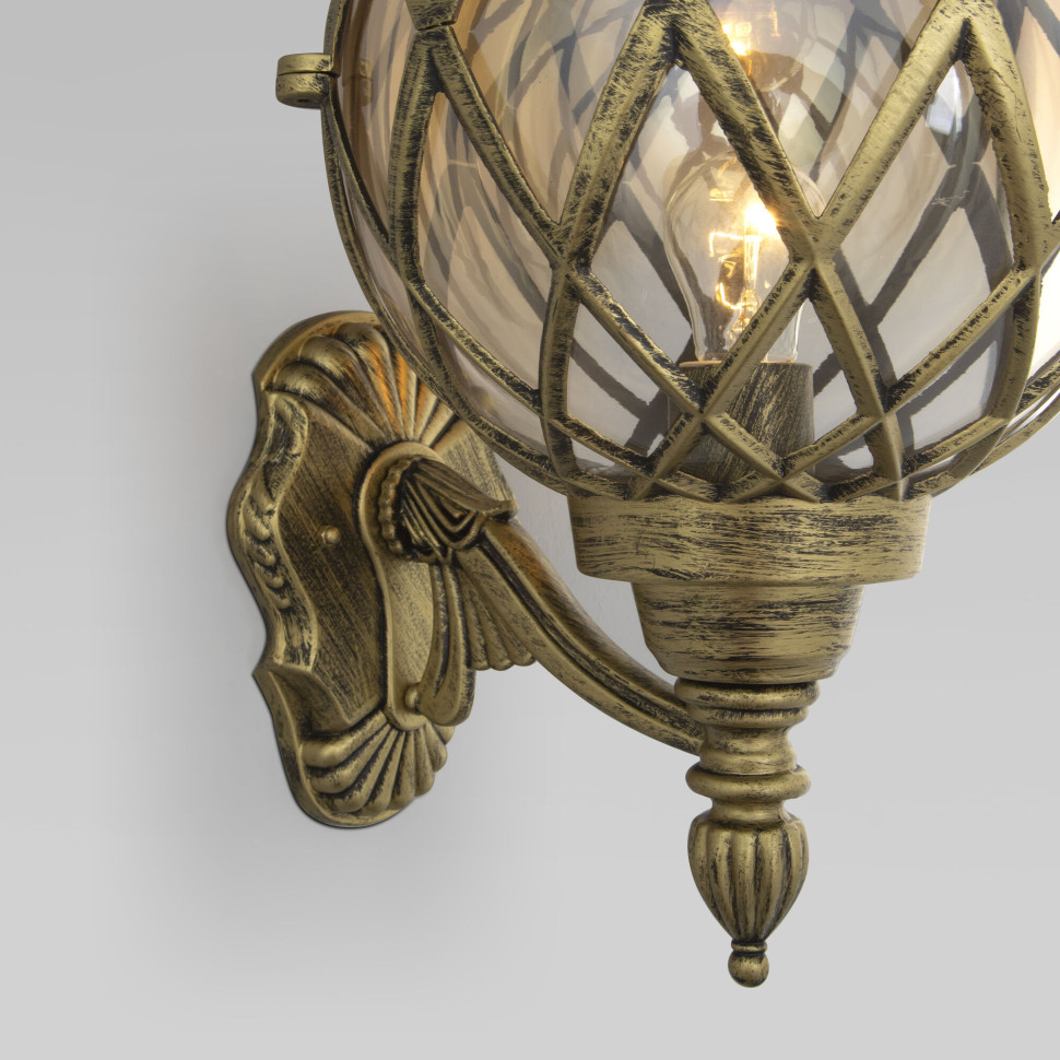 Уличный настенный светильник Sirius U черное золото IP44 Sirius U черное золото