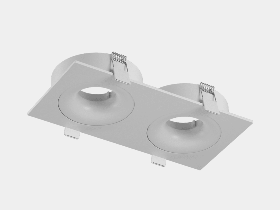  SWG PRO Корпус светильника потолочный встраиваемый  наклонно-поворотный, COMBO-2S2-WH, Белый, IP20, COMBO-2S2-WH