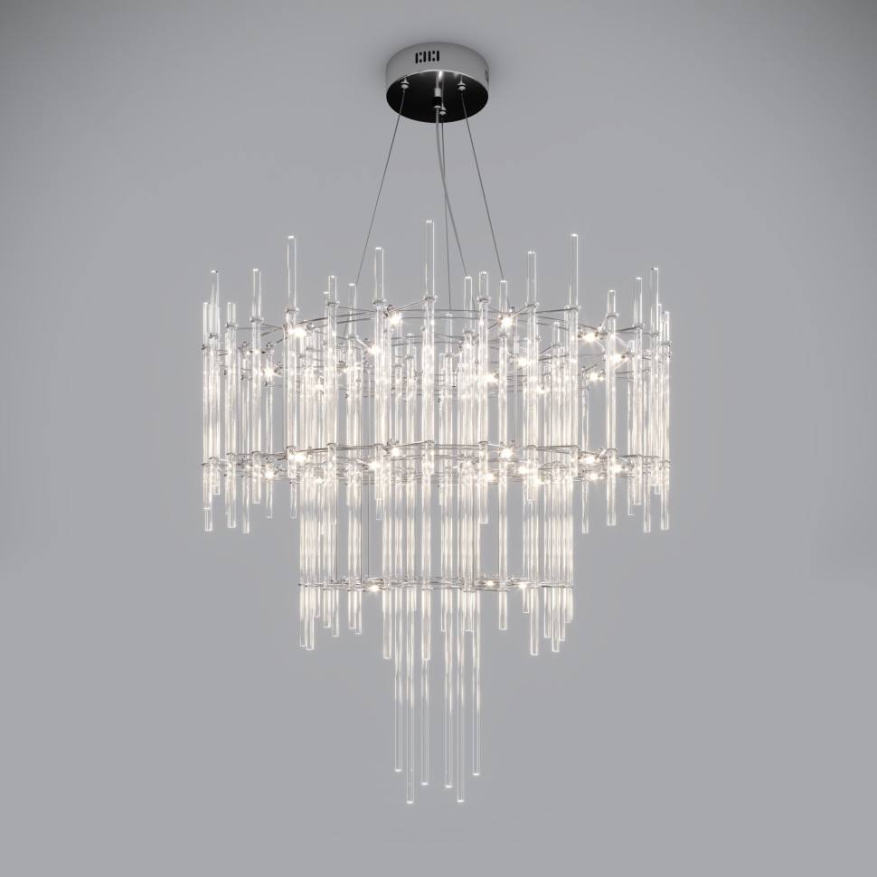Подвесная светодиодная люстра с пультом управления и декором из акрила 91102 LED