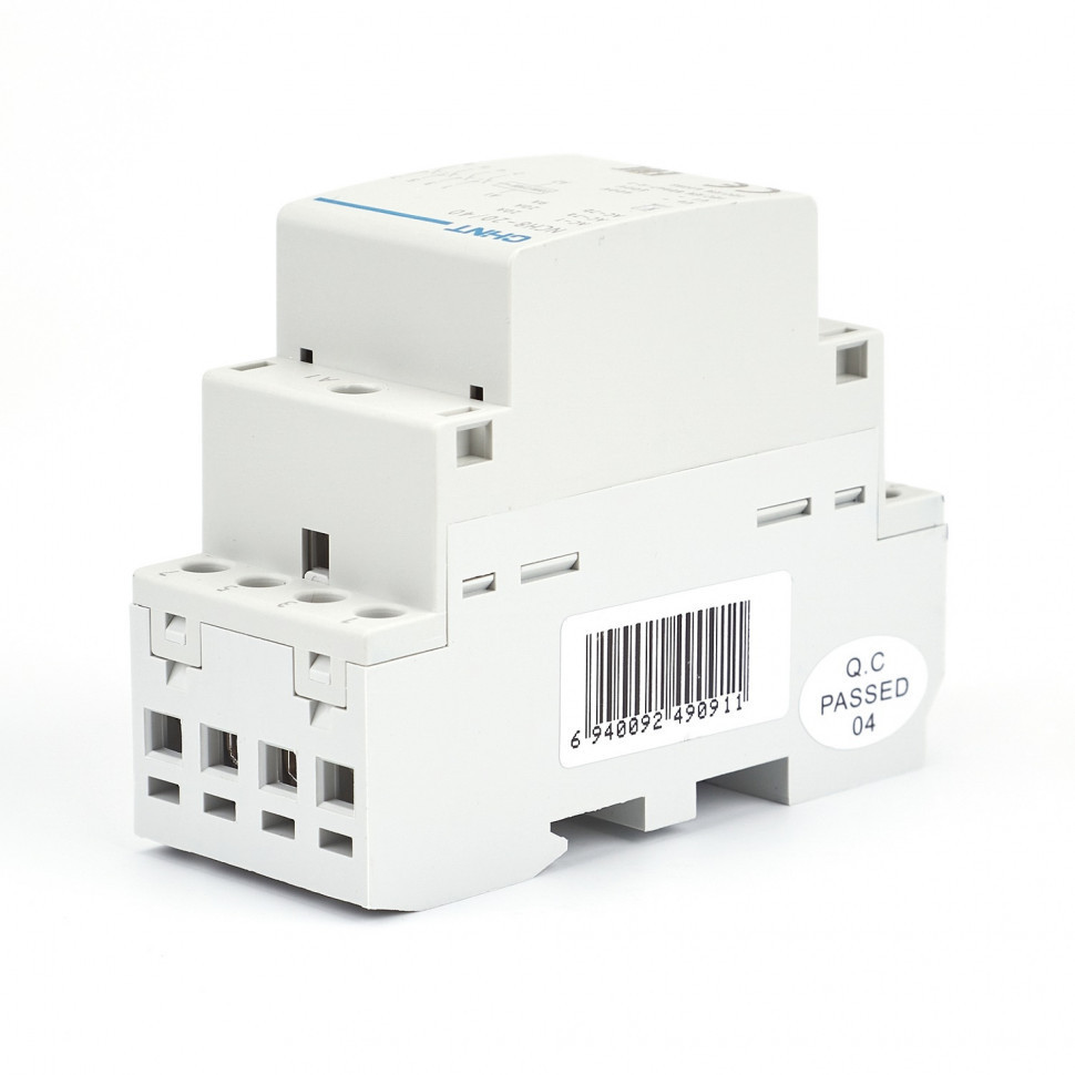 Модульный контактор CHINT NCH8-20/40 20A 4НО AC 24В/380В 50Гц 256086