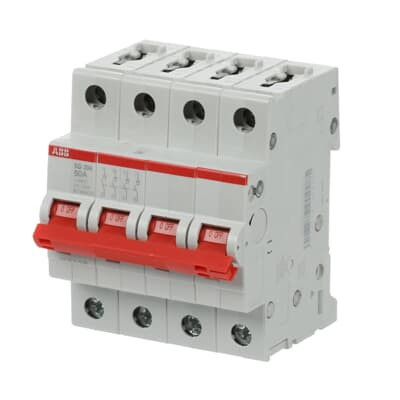 Рубильник ABB SD204/50 AC/DC 4P 50A 25кА 2CDD284101R0050
