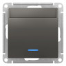 Выключатель для гостиниц Schneider Electric Atlas Design с подсветкой, сталь ATN000967