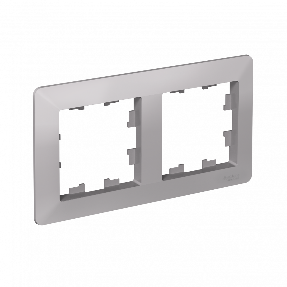 Рамка Systeme Electric AtlasDesign Air 2-ая, цвет алюминий, ATN220302