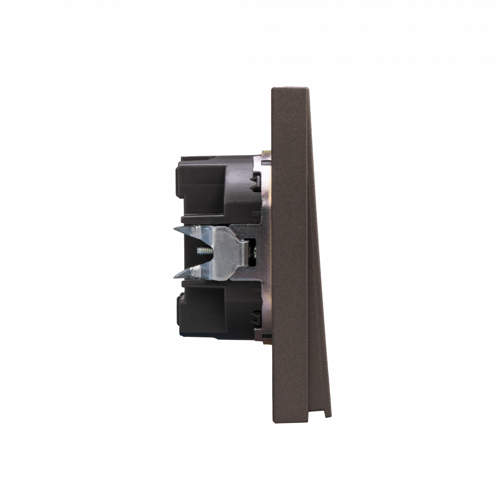 KRANZ Выключатель STRONG 1 кл 10А с/у графит KR-78-0705-6