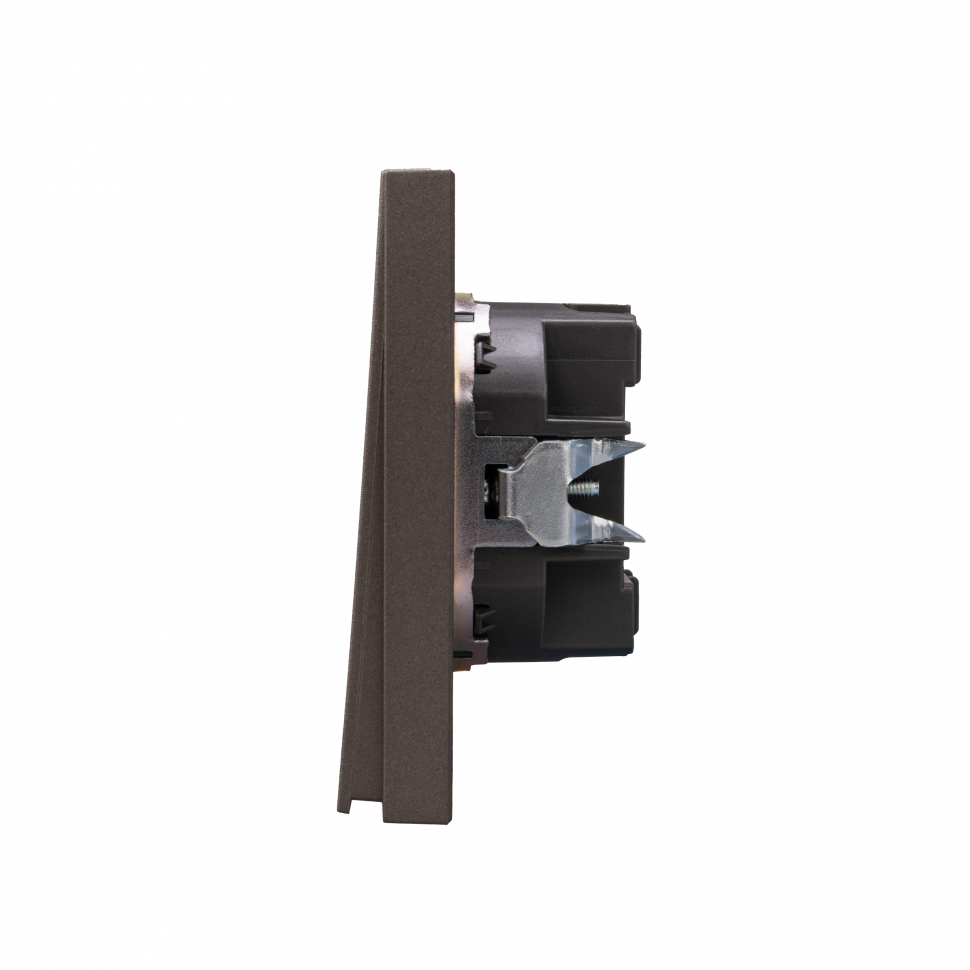 KRANZ Выключатель STRONG 1 кл 10А с/у графит KR-78-0705-6