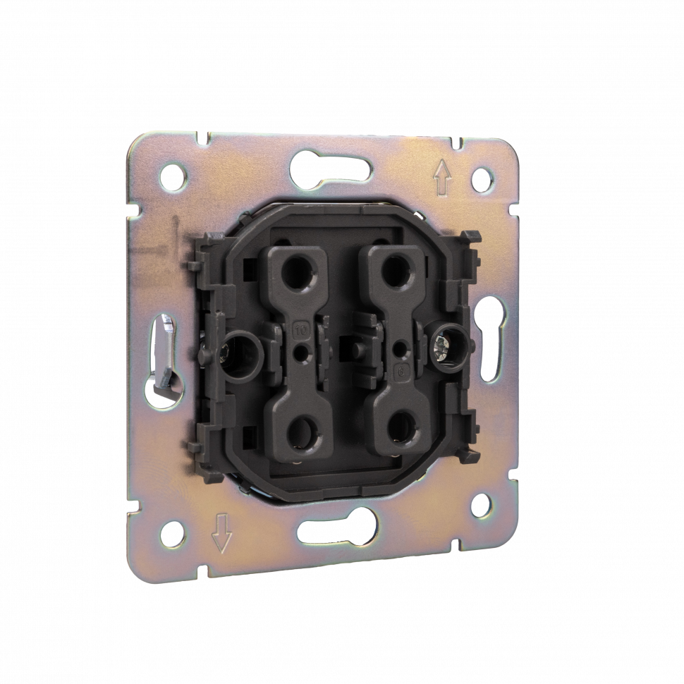 KRANZ Выключатель STRONG 1 кл 10А с/у графит KR-78-0705-6