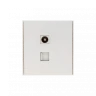 KRANZ Розетка STRONG компьютерная RJ45 кат6 + TV с/у жемчуг KR-78-0722-4