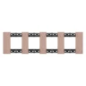 Рамка четверная (2+2+2+2 мод) без суппорта немецкий стандарт Bticino Living Now медь