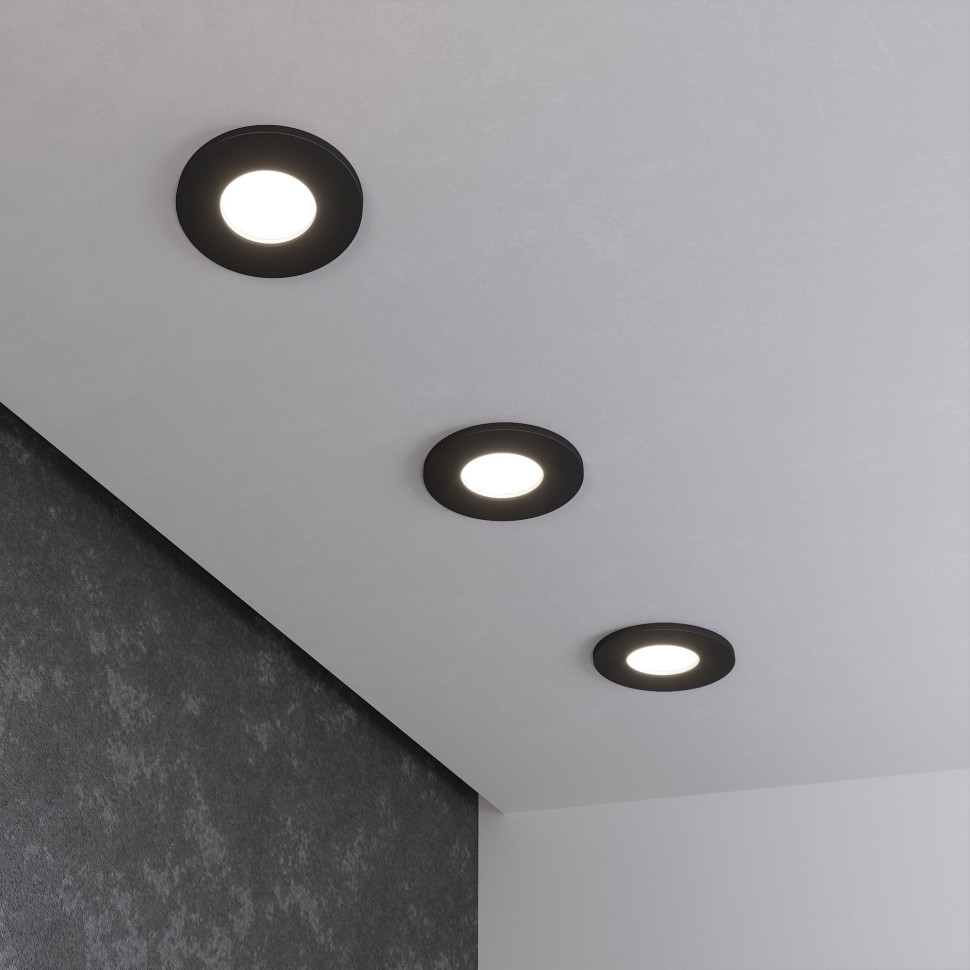 Встраиваемый точечный светильник 125 MR16 черный матовый