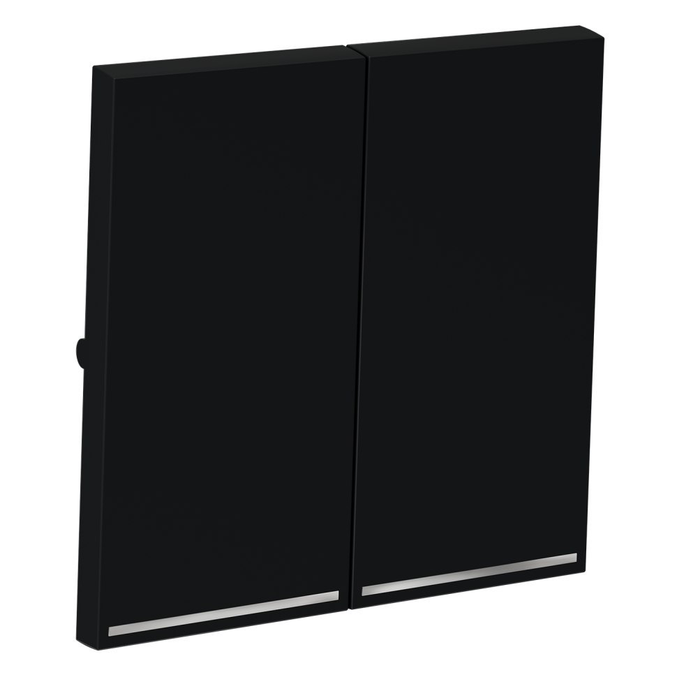 Клавиши для выключателя/переключателя двухклавишного с подсветкой, S70 (графит)