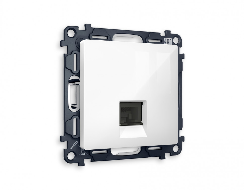  ALFA MA112010 RJ-45(8P8C) CAT6 | Белый глянец QUANT с шторкой