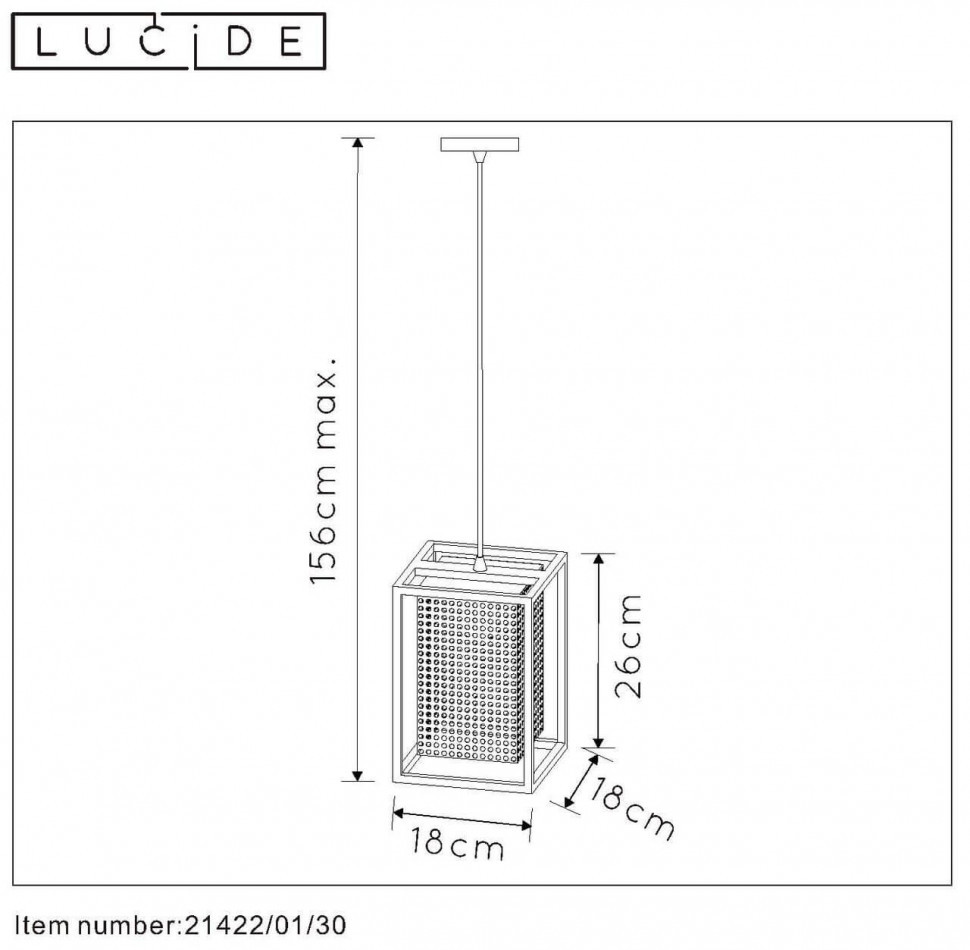 Подвесной светильник Lucide SANSA 21422/01/30
