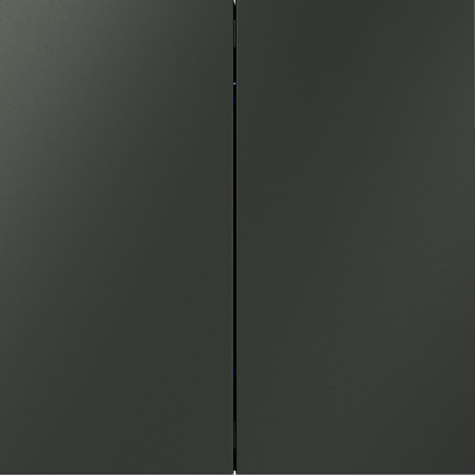 Выключатель с самовозвратом встраиваемый VOLTUM S70 двухклавишный 10А, (титан) VLS020606