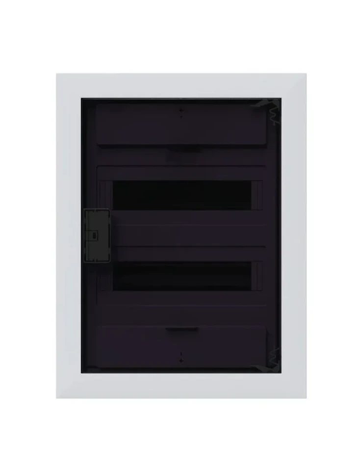 Щит встраиваемый 24 модуля белый с прозрачной черной дверцей OptiBox Pro 24-VKR-IP40