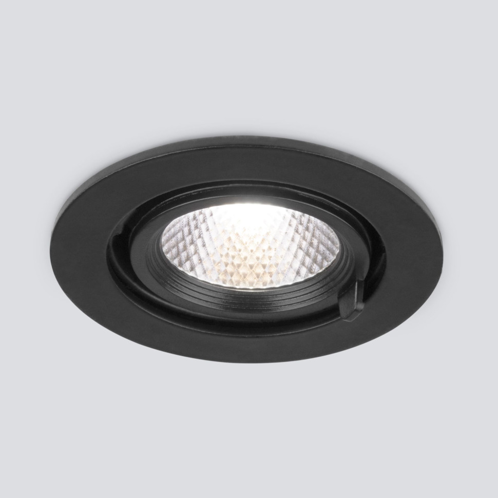 Встраиваемый точечный светодиодный светильник 9918 LED 9W 4200K черный