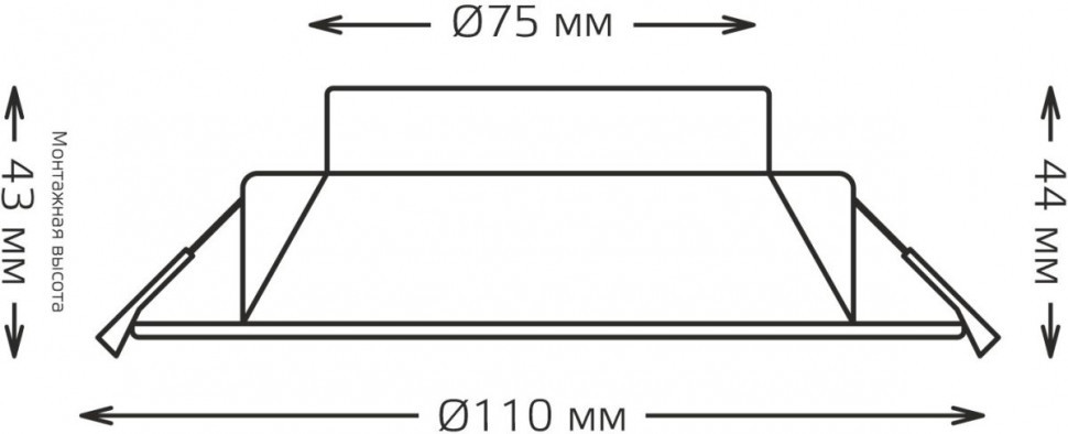 Встраиваемый светильник Gauss Basic Downlight 9033420209