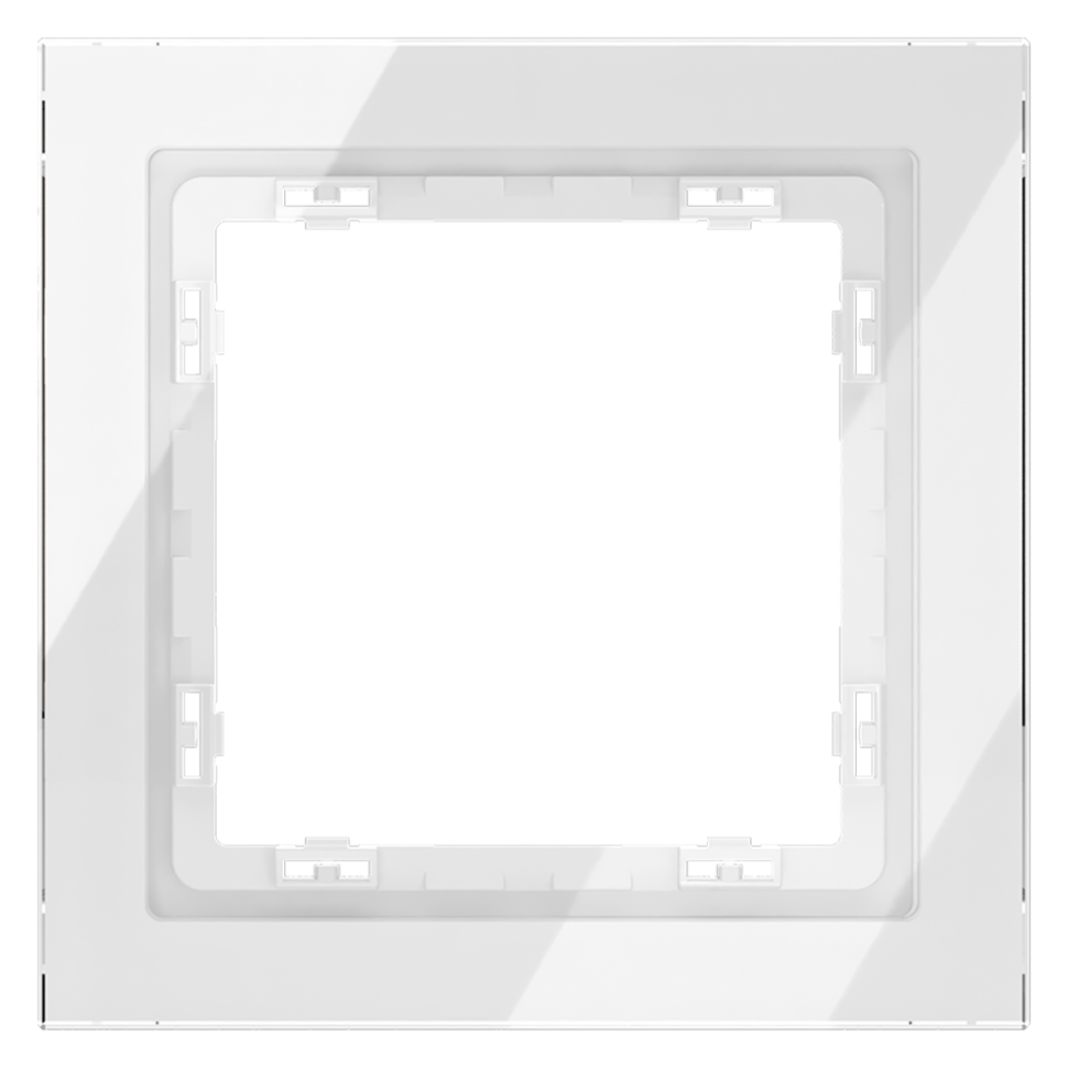 Рамка стеклянная VOLTUM S70 на 1 пост, (белый, стекло)