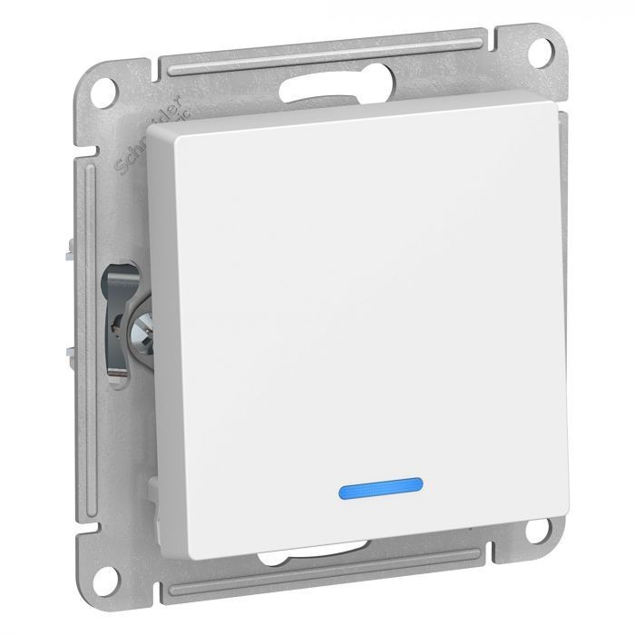Переключатель одноклавишный Schneider Electric Atlas Design с подсветкой, белый ATN000163 