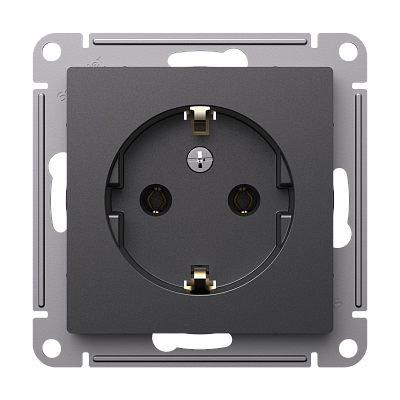 Розетка силовая Schneider Electric Atlas Design Базальт ATN001443