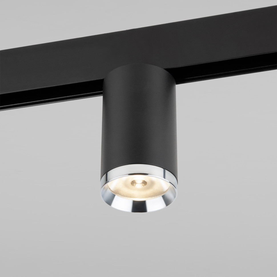 Трековый светильник Slim Magnetic R06 10W 4200K Ringe черный/серебро 85506/01