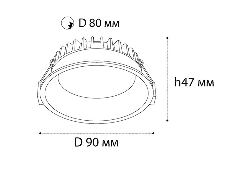 Встраиваемый светильник Italline IT08-8013 black 3000K