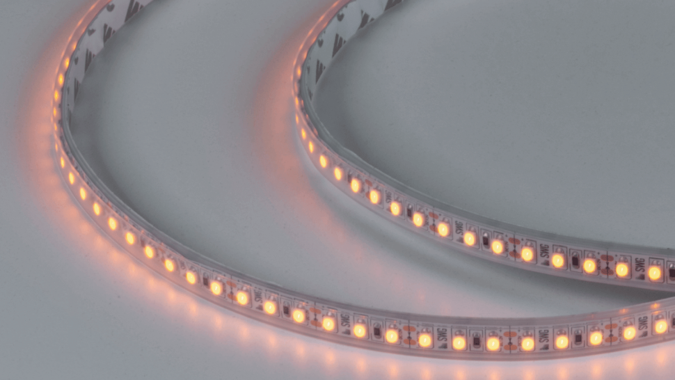  SWG Standard Светодиодная лента 3528, 120 LED/м, 9,6 Вт/м, 12В , IP66, Цвет: Желтый, SWG3120-12-9.6-Y-66-M