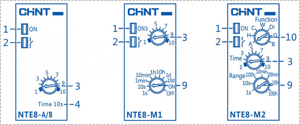 Реле времени CHINT NTE8-A 12-120с, 1НО, AC230В (R) 258347