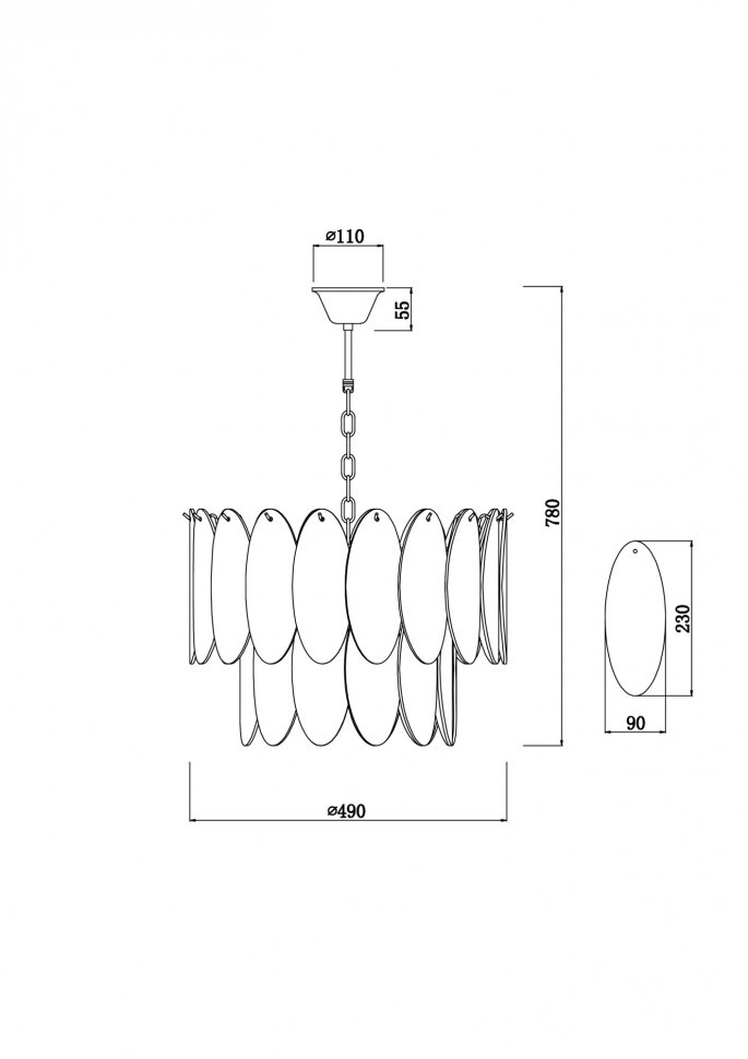 Подвесной светильник Freya FR5189PL-09BS