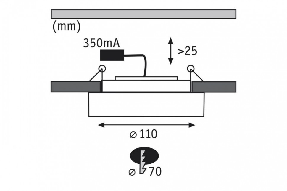 Встраиваемый светодиодный светильник Paulmann Bagel 92704