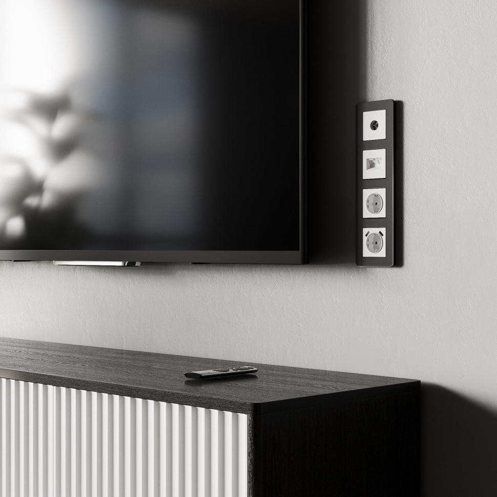 Розетка с заземлением, шторками и USBх2 (белый матовый) W1171561