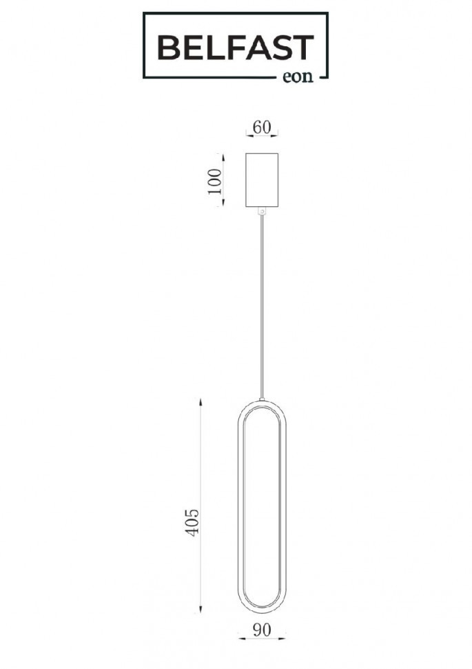 Подвесной светильник Belfast Nevis 86227-1W-41 BL