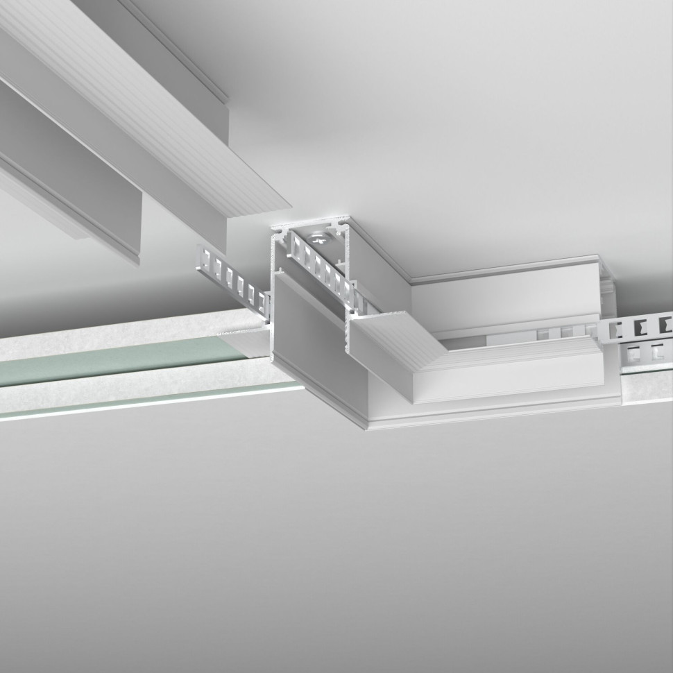 Slim Magnetic Коннектор угловой для встраиваемого шинопровода под ГКЛ 9,5мм (черный) 85214/00 85214/00