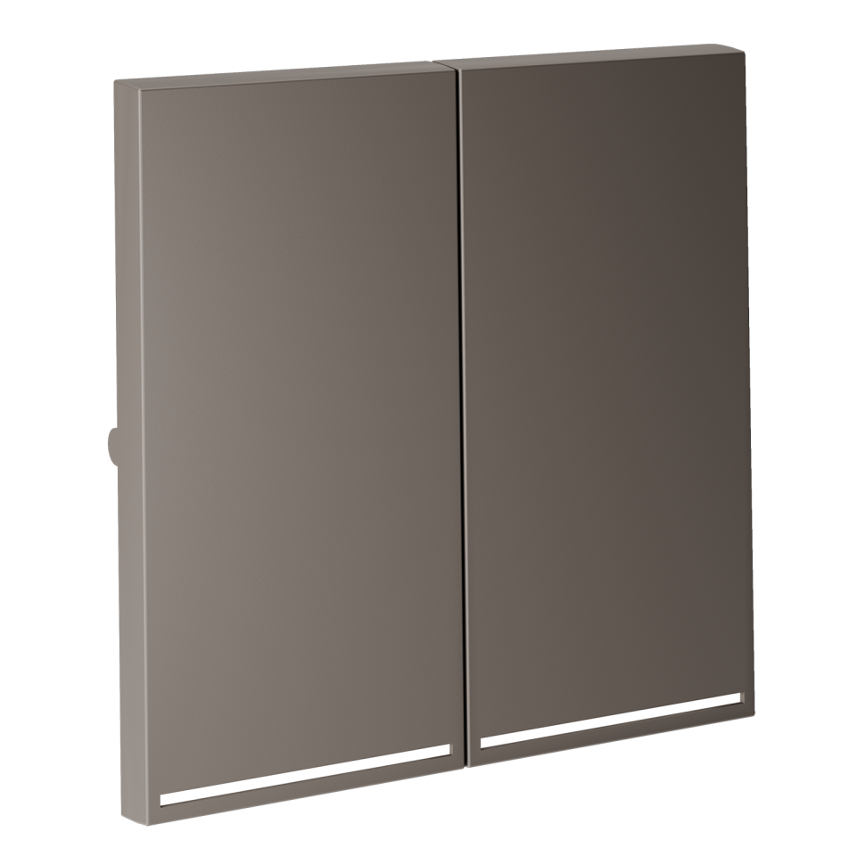 Клавиши для выключателя/переключателя двухклавишного с подсветкой, S70 (капучино)