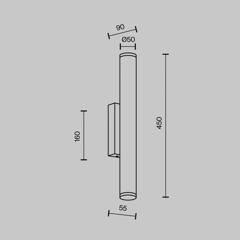 Настенный светильник Modestyle MS.101.450 AB