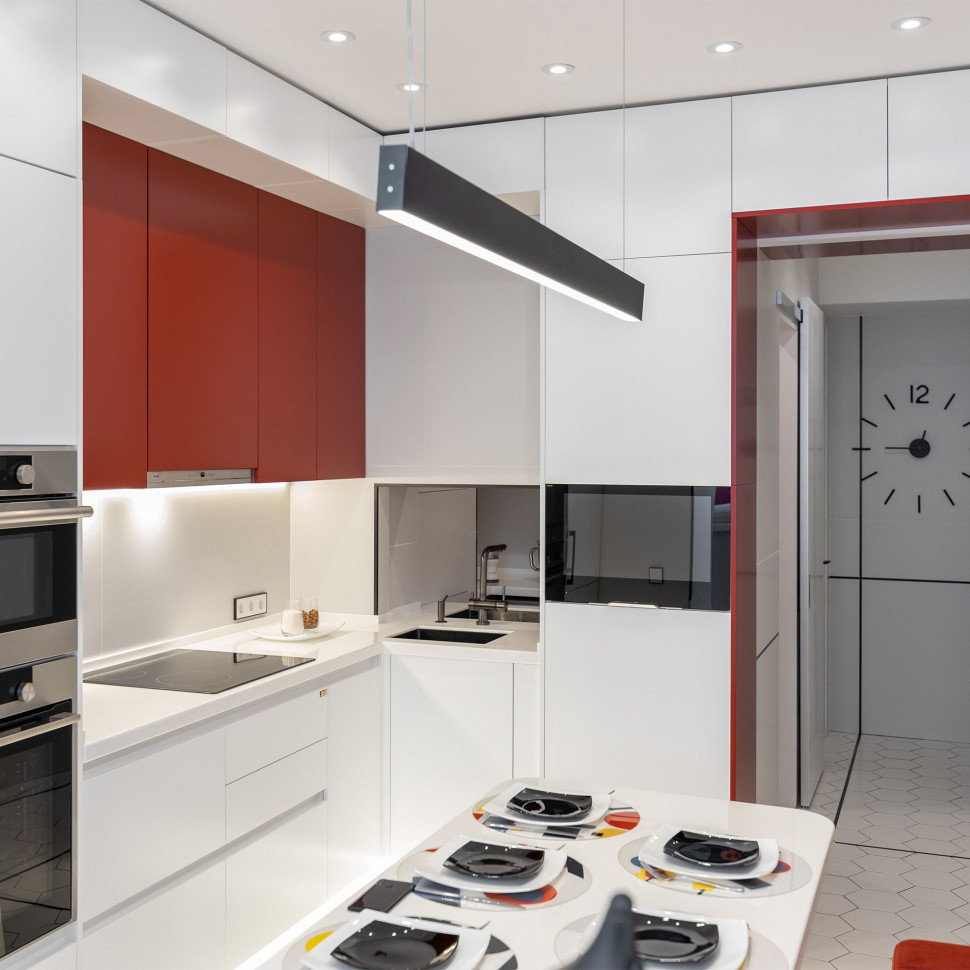 Линейный светодиодный подвесной односторонний светильник 103см 20Вт 3000К серебряный LSG-01-1-8*103-16-3000-MS